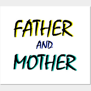 father and mother art design Posters and Art